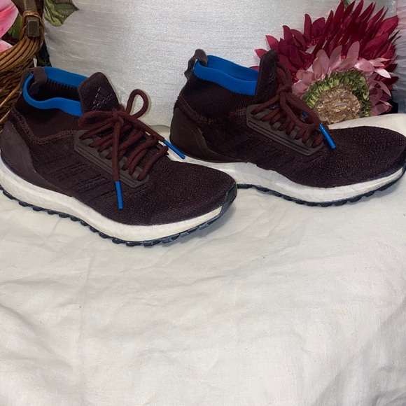Mens Ultra Boost Shoes Brown with Blue accent main image 10